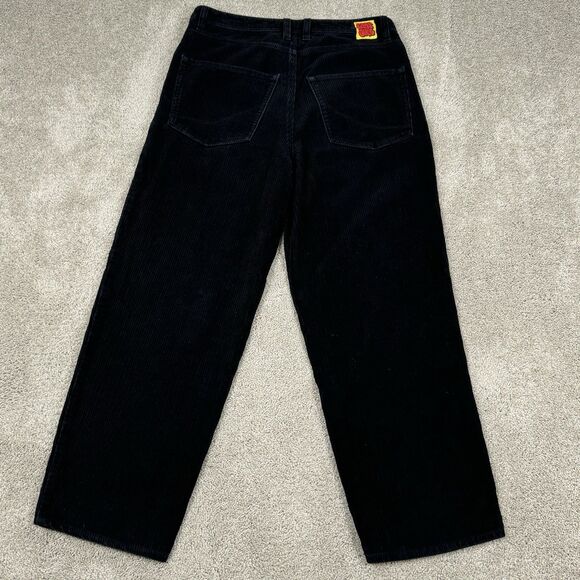 Empyre Black Relaxed Fit Baggy Skate Corduroy Pants Size 30x28 Black Grunge Y2k - Picture 6 of 7